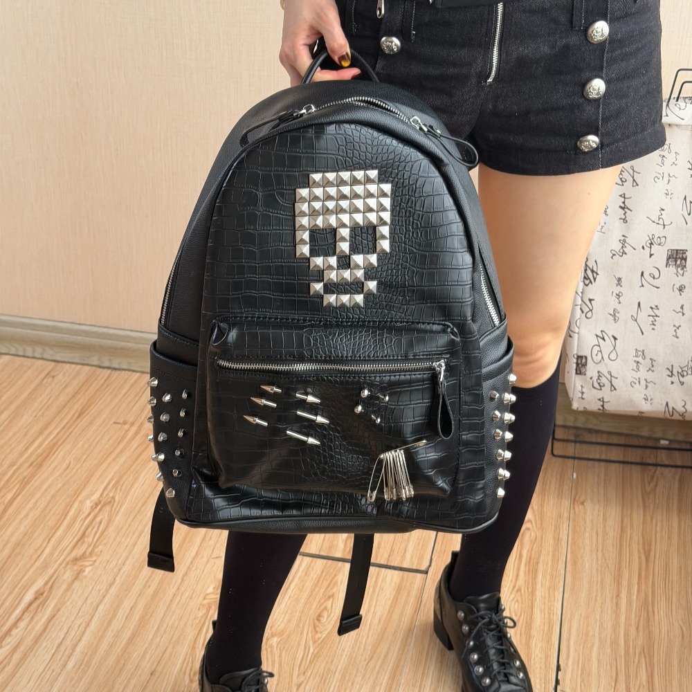 Women'S Fashion Jewellery - Mochila Original com Padrão de Crocodilo