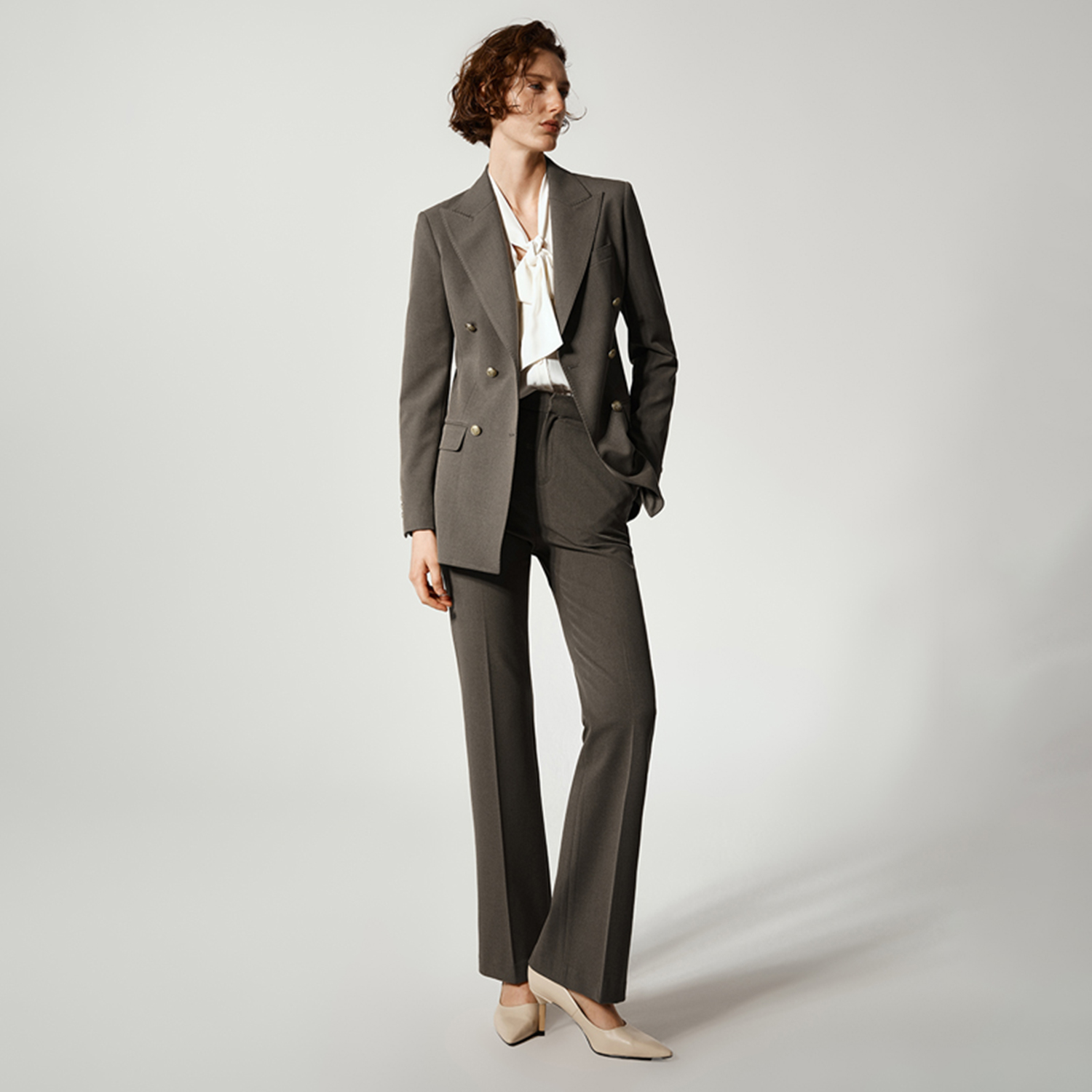 Women'S Fashion Blazer - Allingentle feminino pantsuit 2 peça conjunto