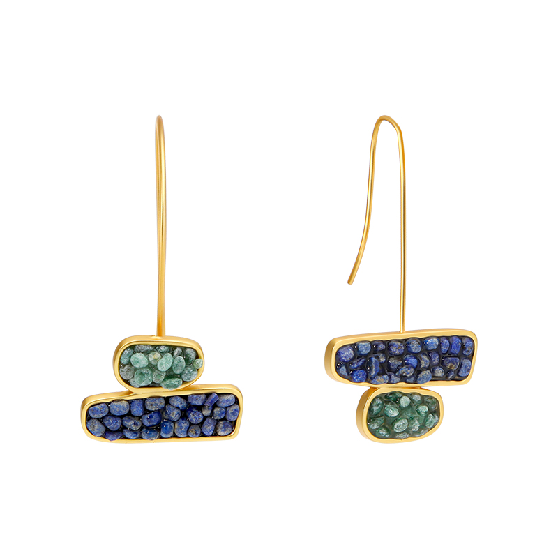 Women'S Fashion Website - Ivog luz luxo semi-preciosa pedra brinco