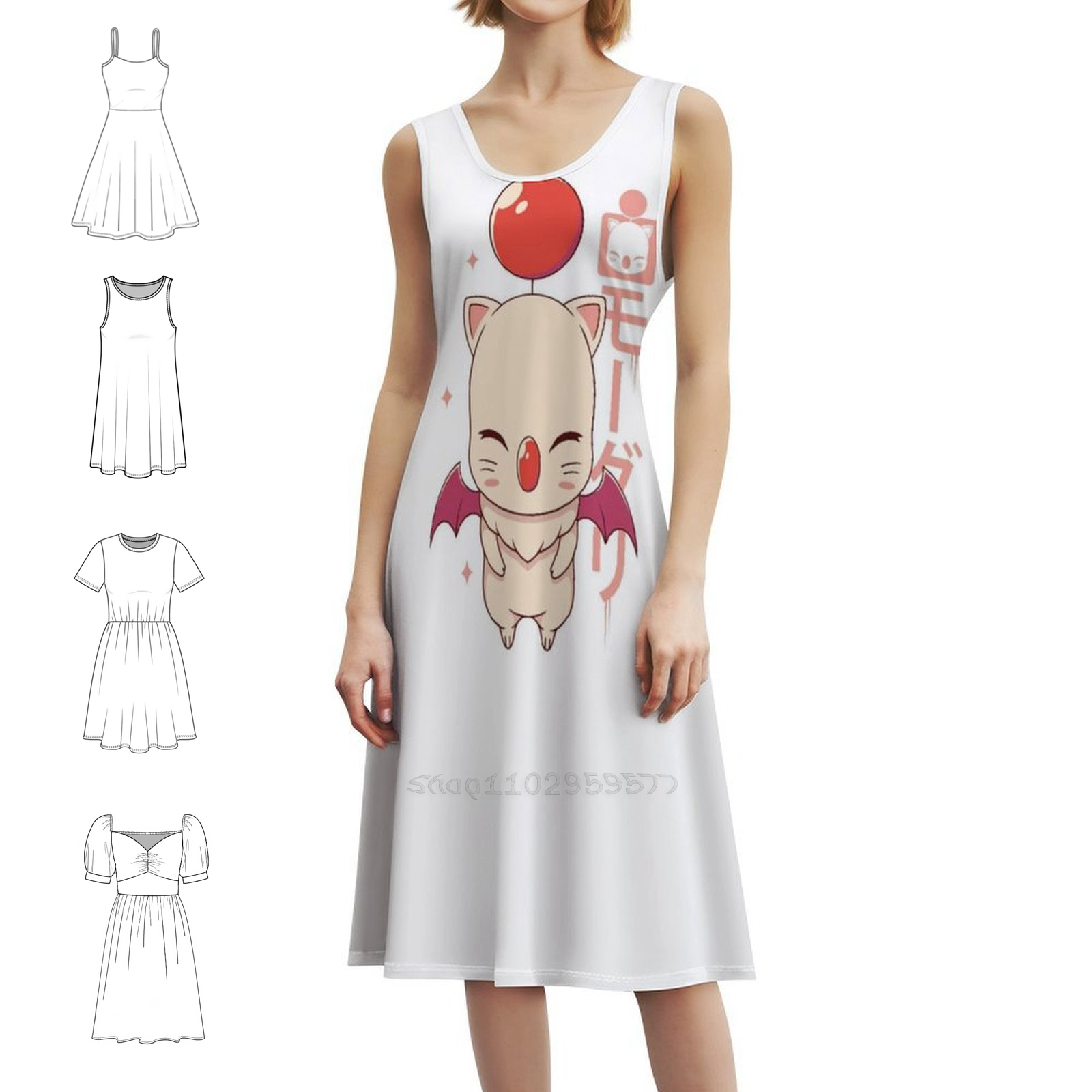 Women Fashion Gown - Moogle Kupo! Boho chique vestido elegante