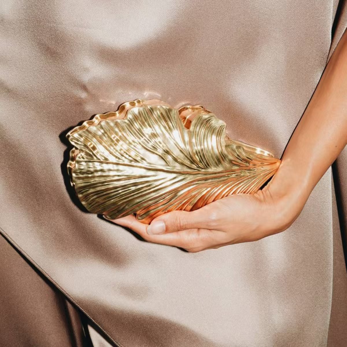 Women'S Young Fashion - Bolsa de Mão de Luxo Dourada
