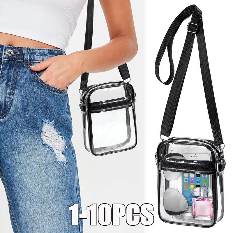 Crossbody Bag Women - 1-10PCS Bolsa Transversal Transparente para Mulheres
