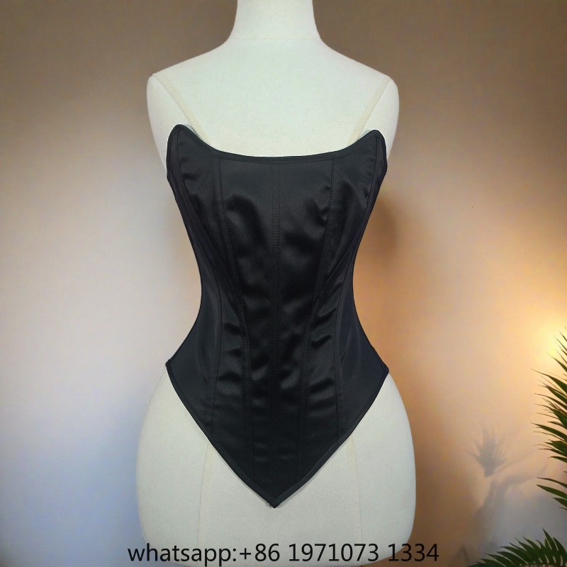 Corset Top Boned - Corset Feminino Justo, Bustiê Overbust Sem
