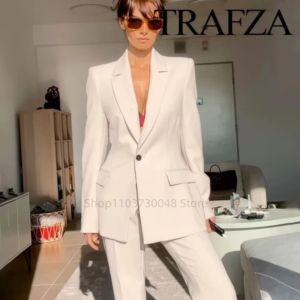 Women'S Fashion Blazer - Conjunto de Blazer e Calças para