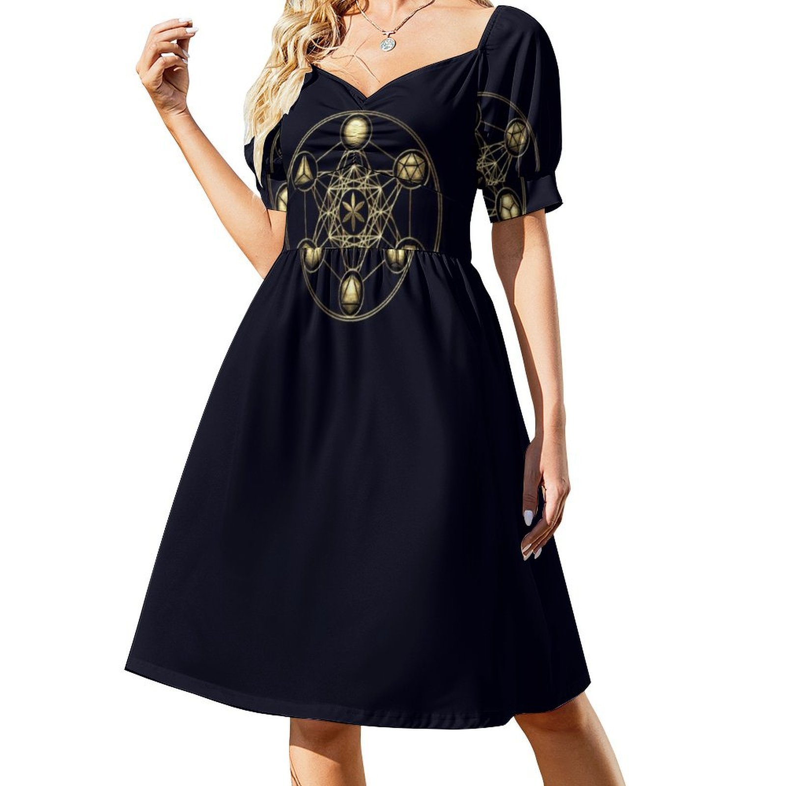 Platônico sólidos metatrons cu - Women Fashion Gown avaliação e preço
