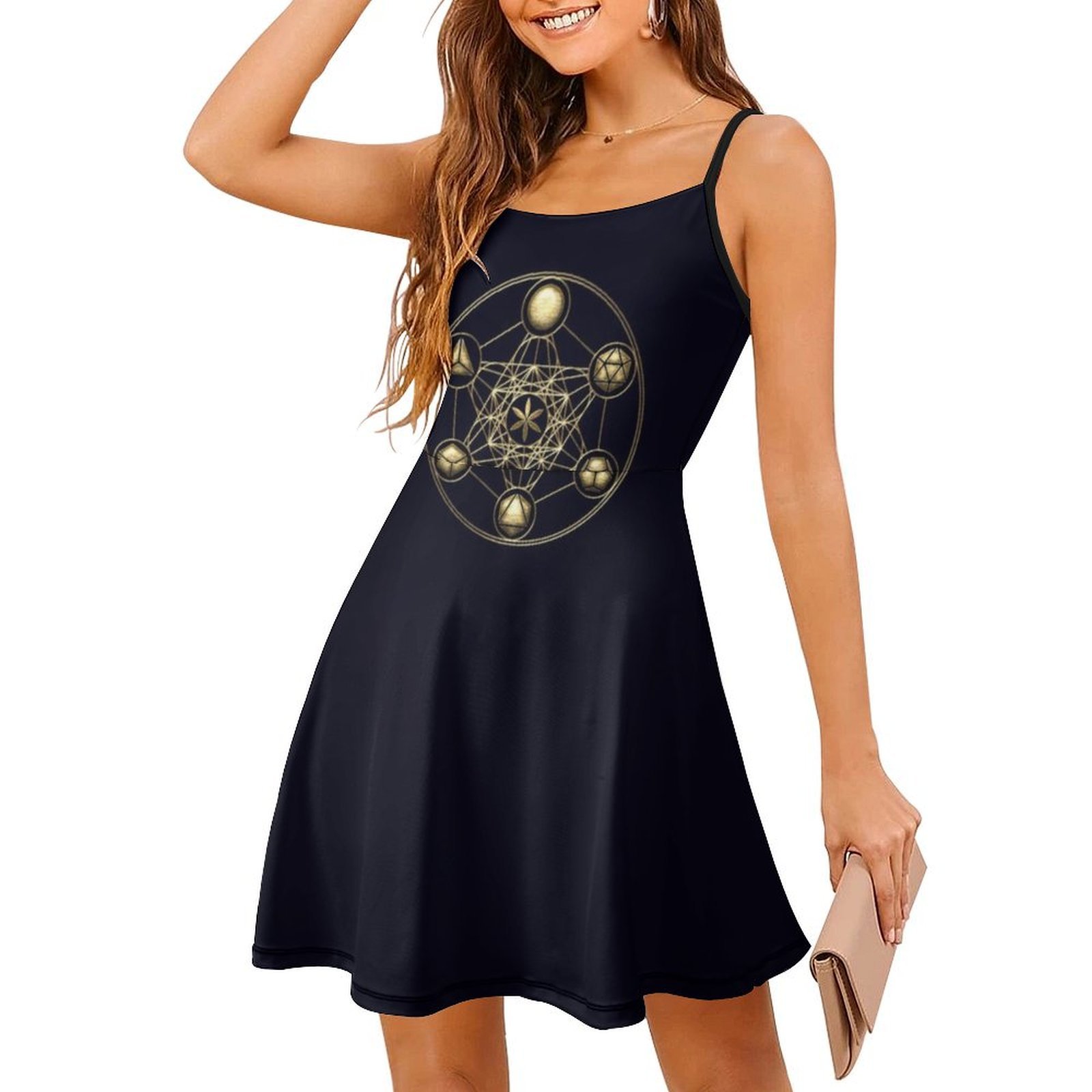 Platônico sólidos metatrons cu - Women Fashion Gown avaliação e preço