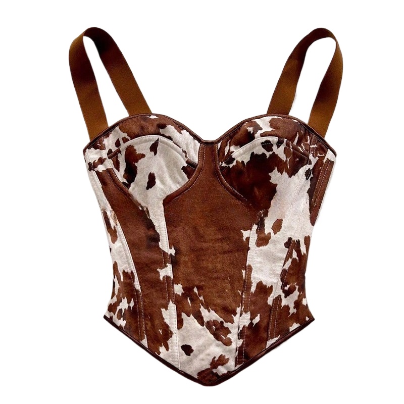 Top Corset Feminino Estampa de - Corset Top Boned avaliação e preço