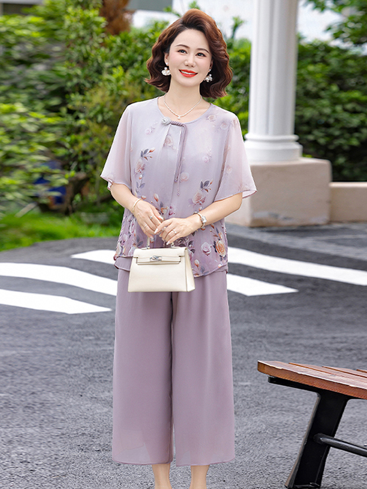 Conjunto de Calças Largas para - Women Fashion Over 60 avaliação e preço