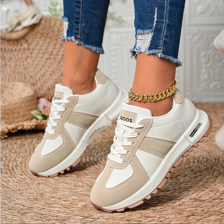 Tênis femininos listrados da m - Women'S Yellow Fashion Sneakers avaliação e preço