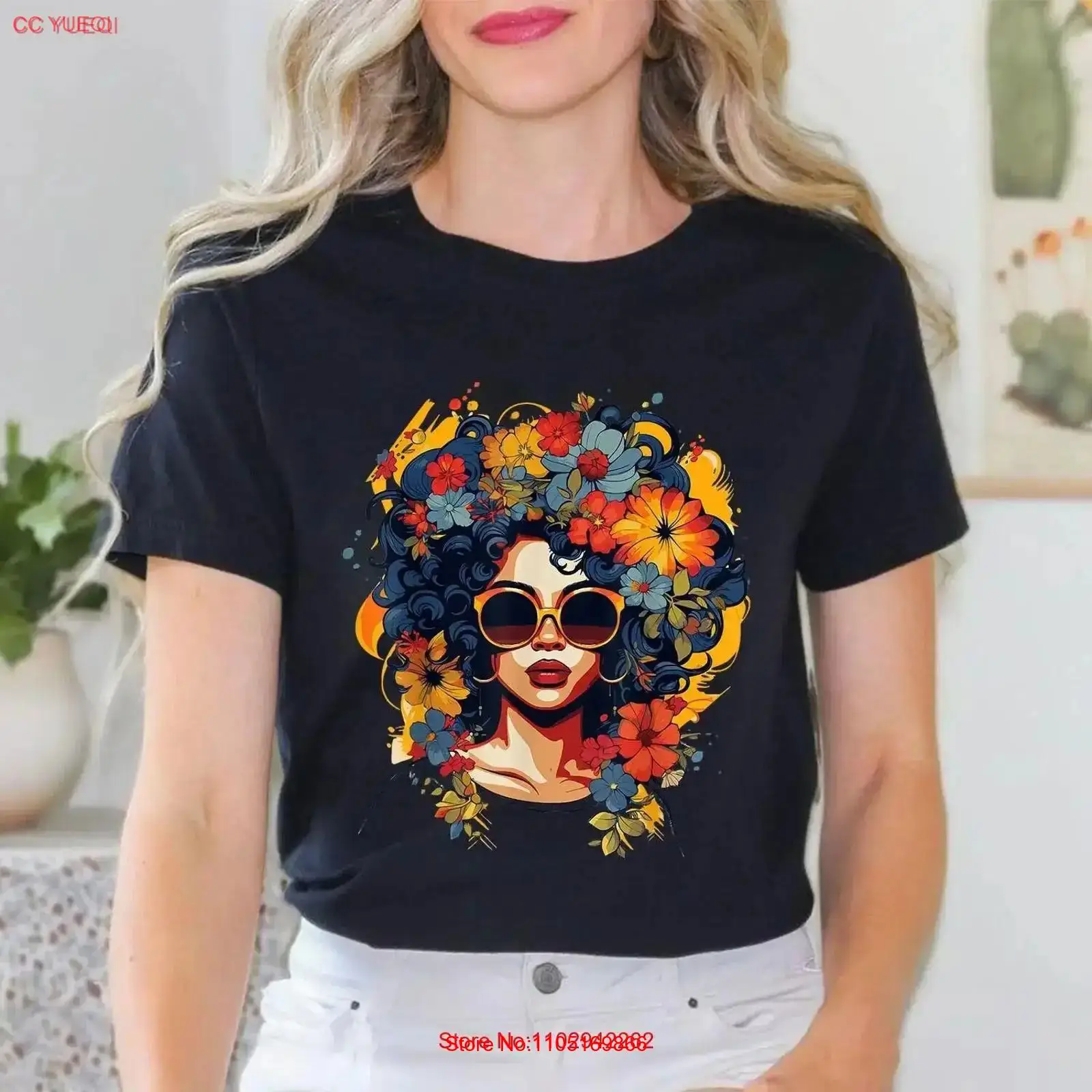 História negra t shrites para  - Women Fashion History avaliação e preço