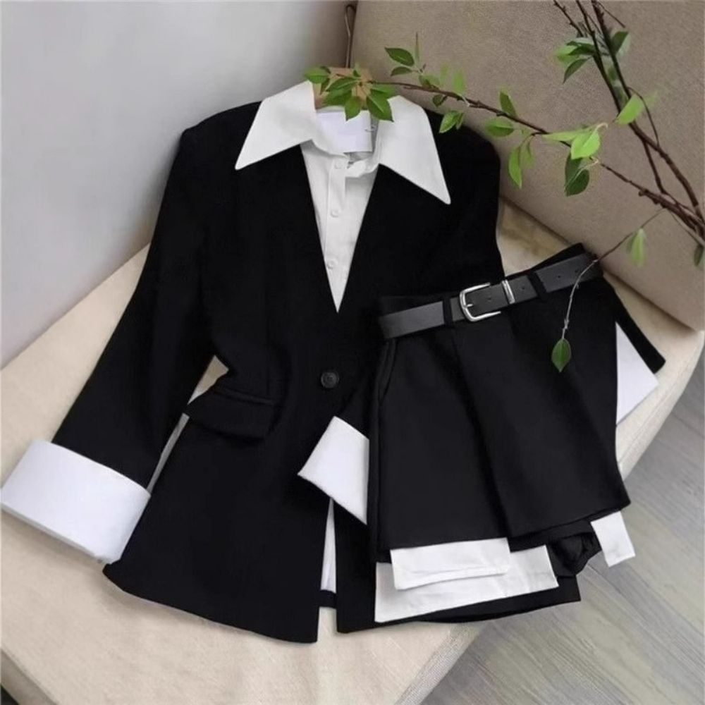 Conjuntos de Saia em Duas Peça - Women'S Fashion Blazer avaliação e preço
