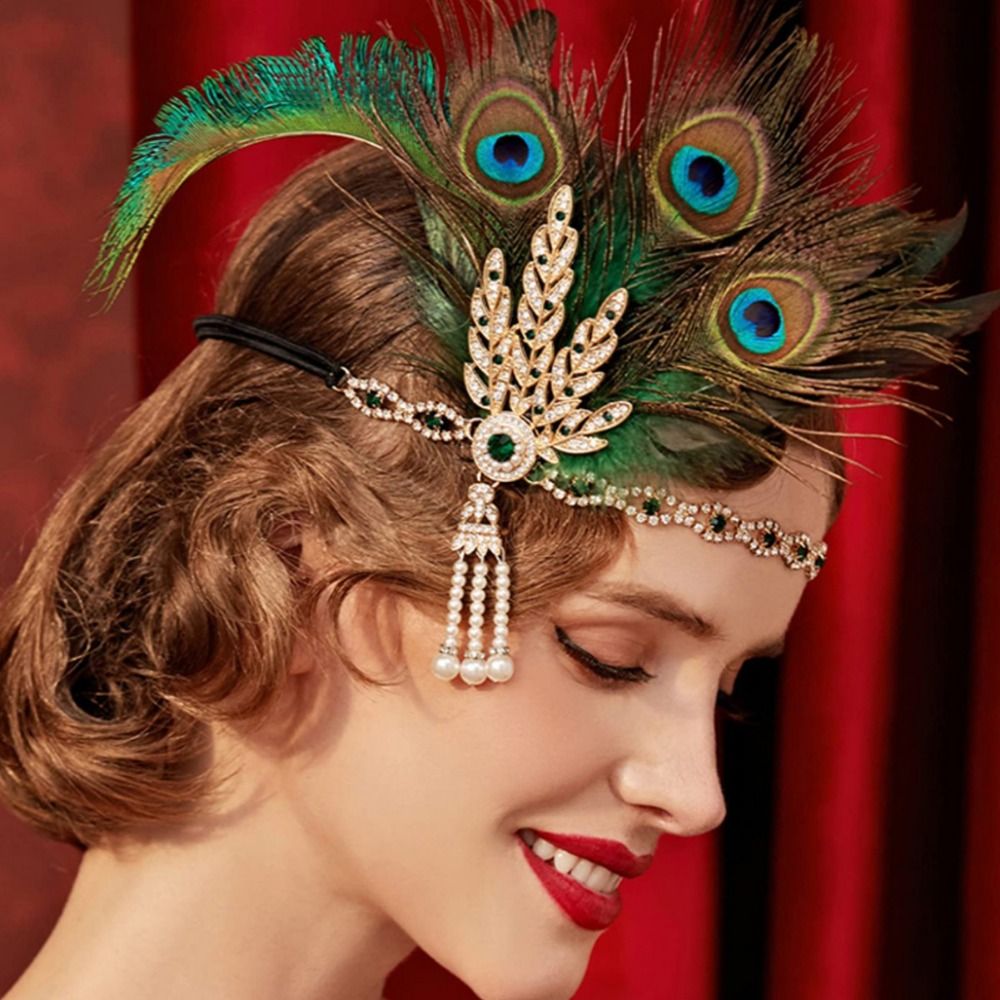 Tiara Elegante com Plumas Esti - Women'S Fashion Of The 1920S avaliação e preço
