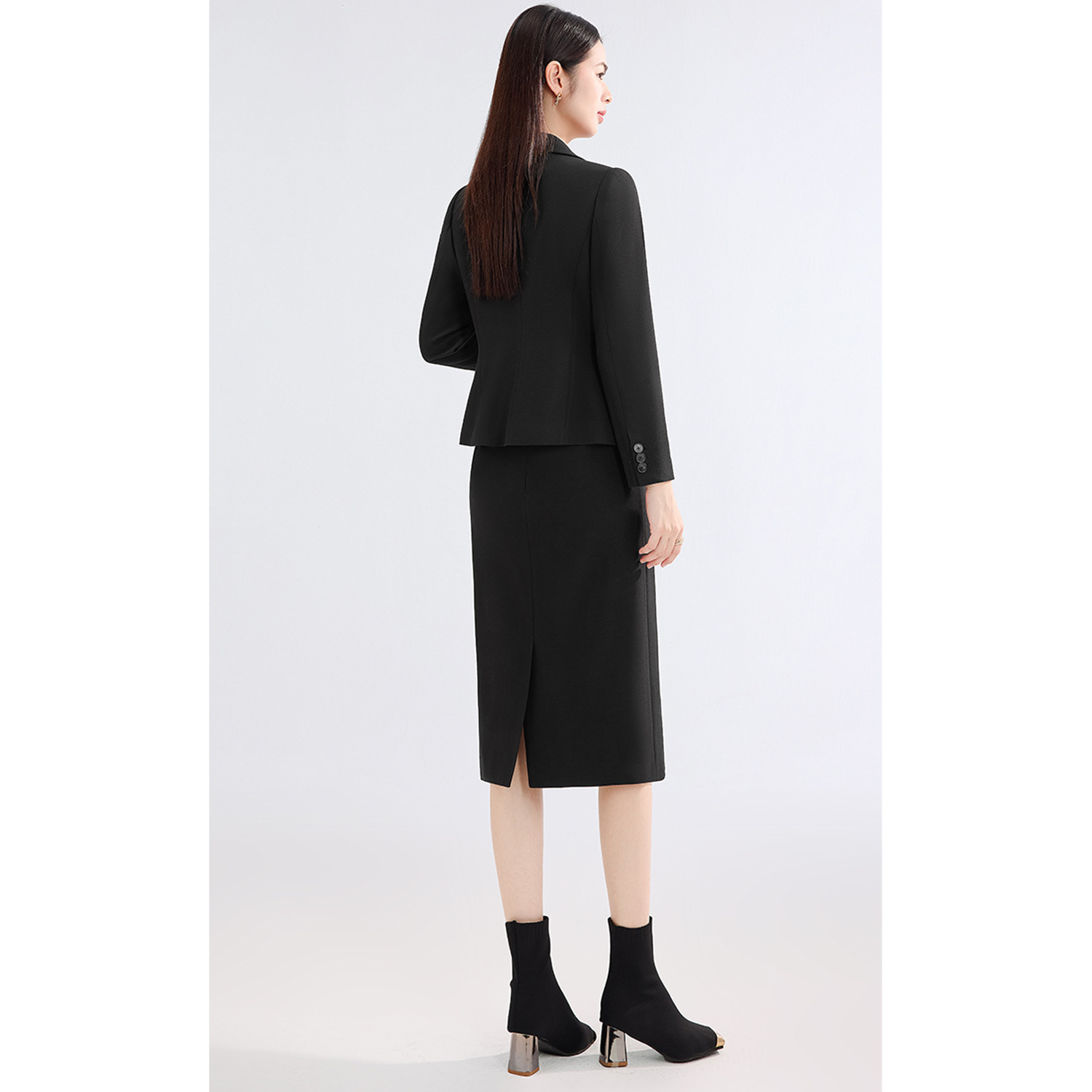 Conjunto de Saia Azul Feminino - Women'S Fashion Blazer avaliação e preço