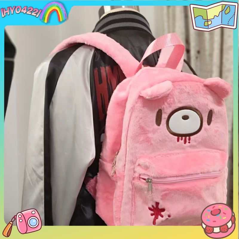 Mochila Fofa Gloomy Bear Rosa  - Women'S Fashion Backpack avaliação e preço