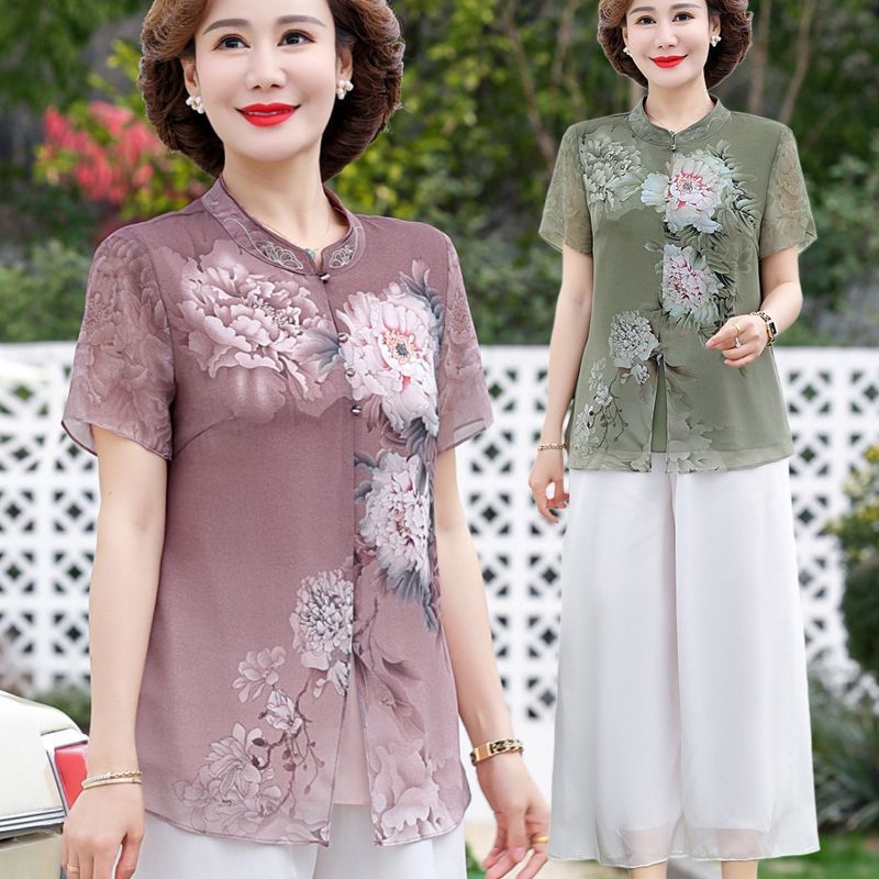 Conjunto Elegante de Camisa de - Women Fashion Over 60 avaliação e preço
