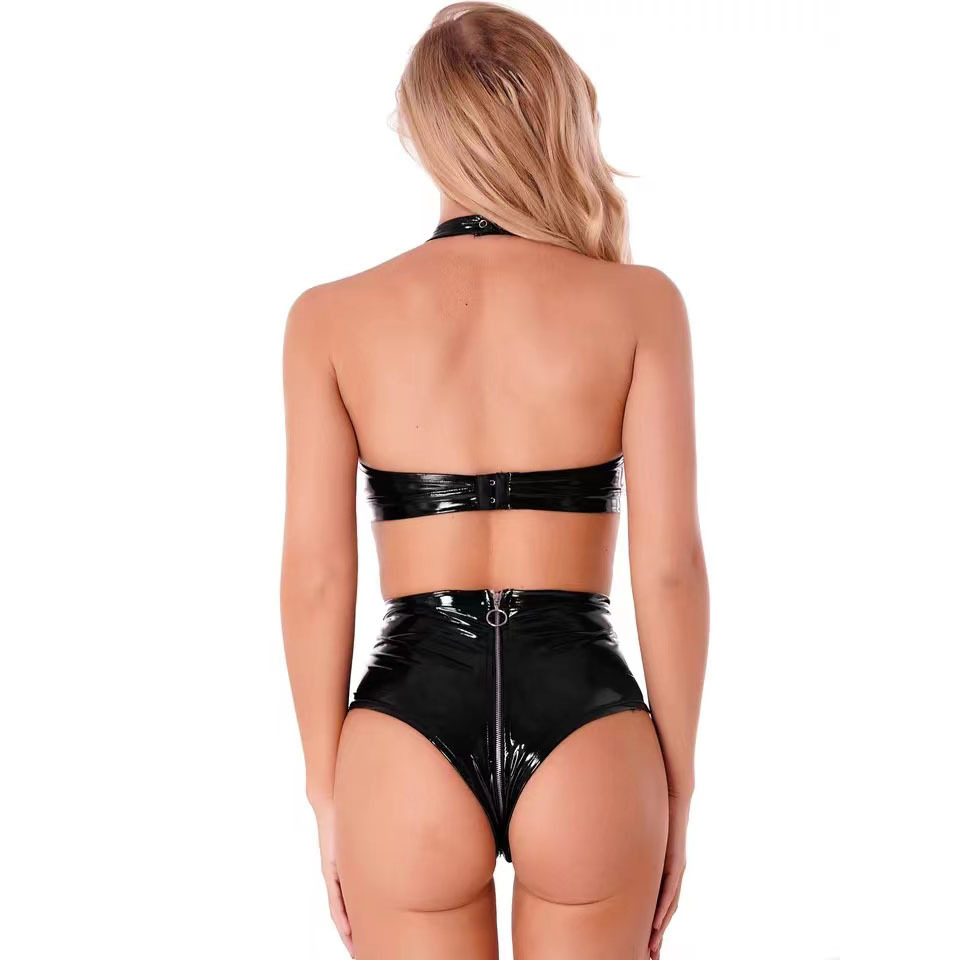 Sexy preto brilhante plutônio  - Corset Top Boned avaliação e preço
