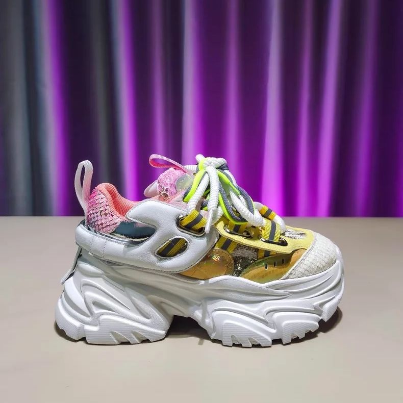 Sapatos Femininos de Primavera - Women'S Yellow Fashion Sneakers avaliação e preço