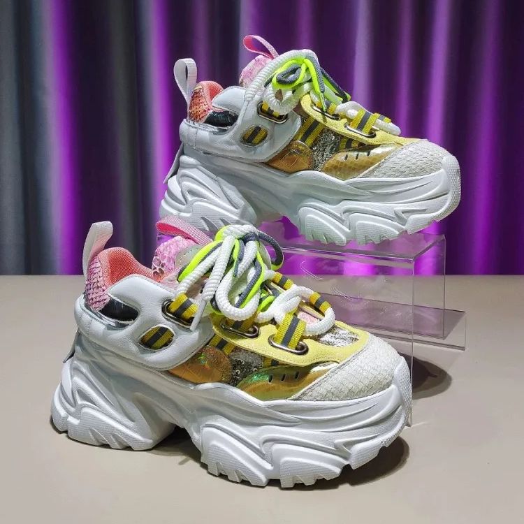Sapatos Femininos de Primavera - Women'S Yellow Fashion Sneakers avaliação e preço