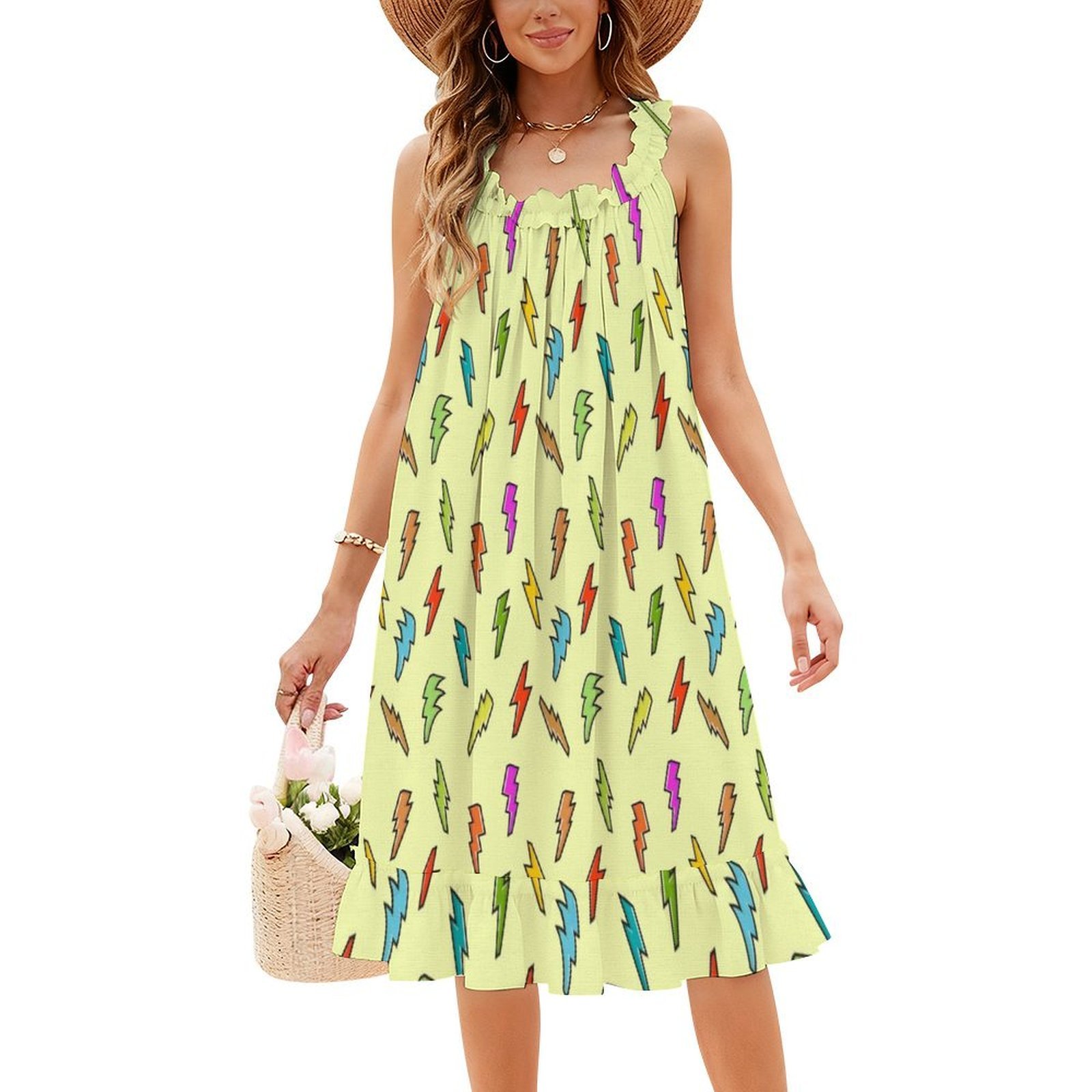 Relâmpago padrão boho chique v - Women Fashion Gown avaliação e preço