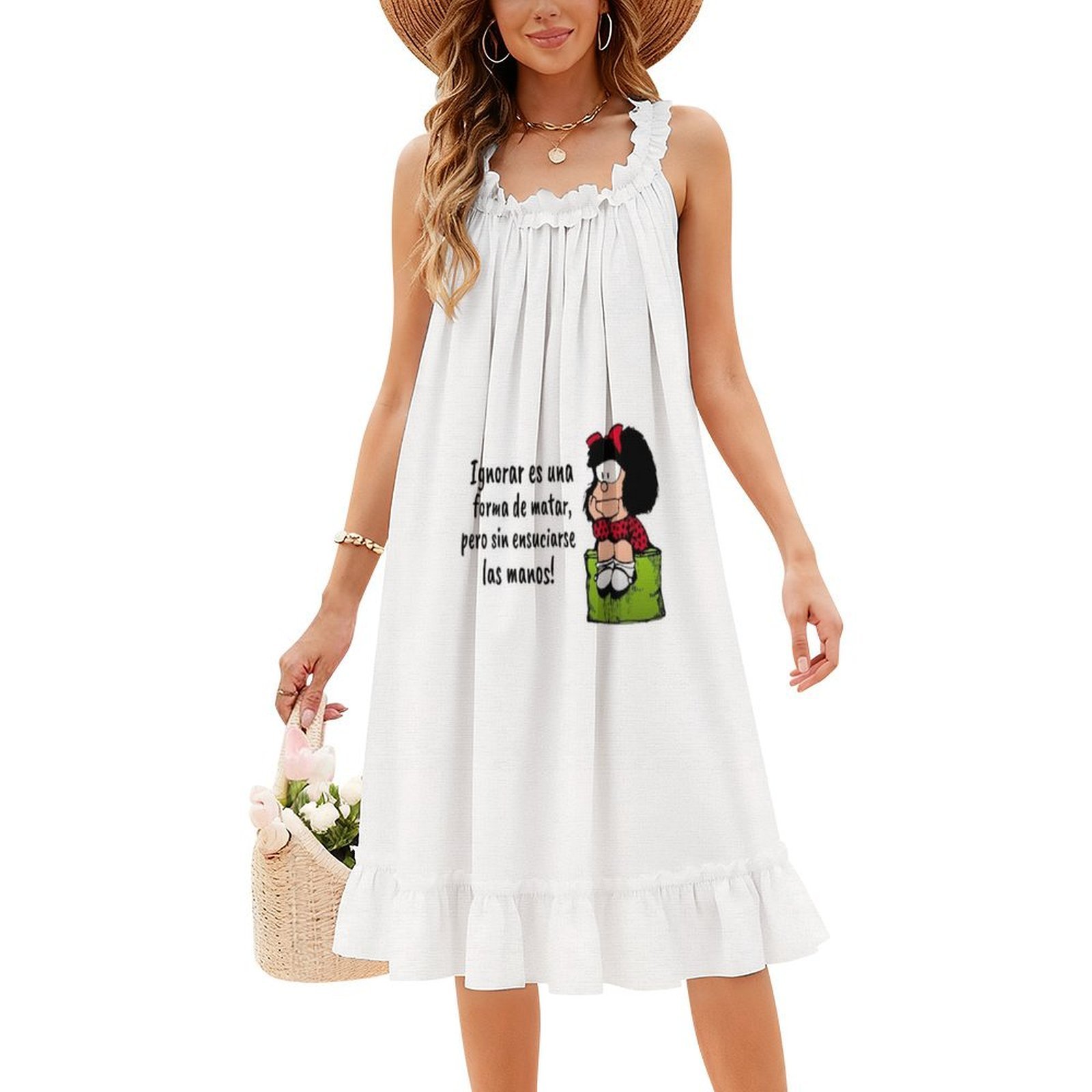 Citações espanholas e mafalda  - Women Fashion Gown avaliação e preço