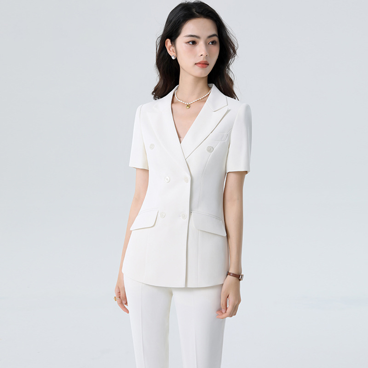 Conjunto Feminino Branco Allin - Women'S Fashion Blazer avaliação e preço