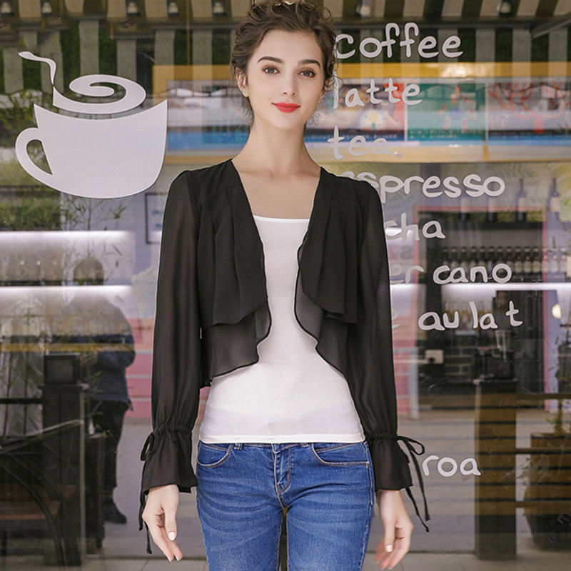 Mulheres babados manga fina ca - Kimono Cardigan Women avaliação e preço