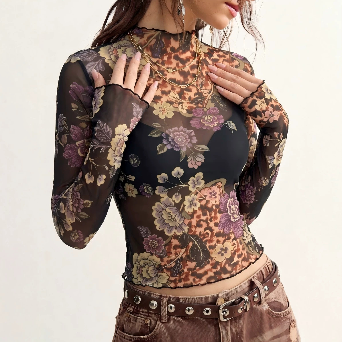B 2026 Camiseta Transparente c - Women'S Fashion Tops avaliação e preço