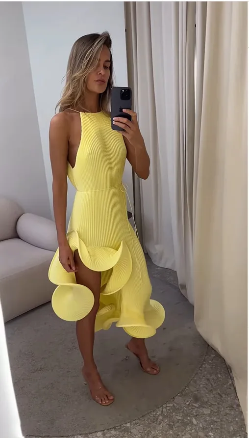 Vestido Maxi Feminino Elegante - Women Fashion Gown avaliação e preço